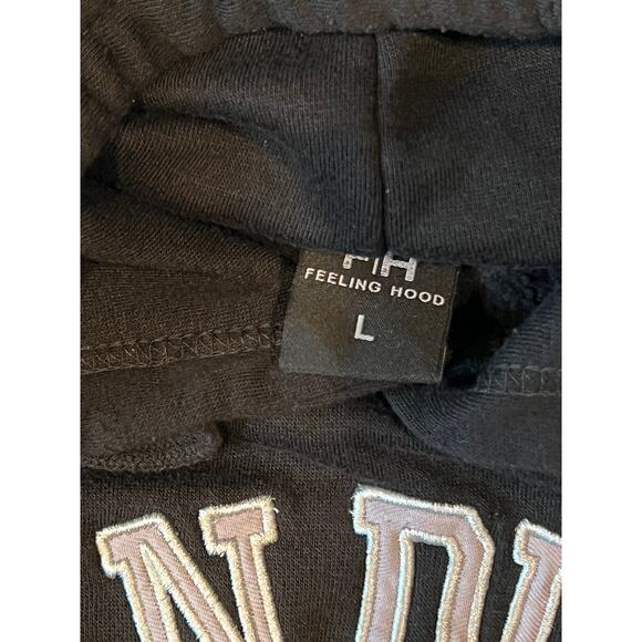 Feeling Hood San Diego Pullover Black Hoodie Mens L - Picture 3 of 3
